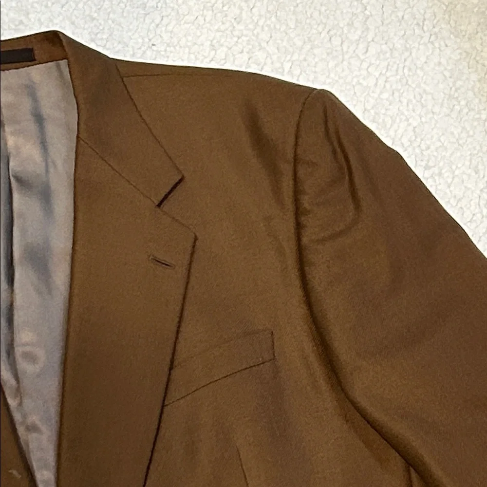 Charles Jourdan Brown Men's Cashmere Silk Blazer Jacket size 48 Extra Long